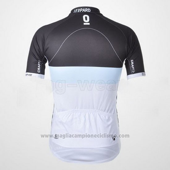 2011 Abbigliamento Ciclismo Trek Leqpard Celeste e Nero Manica Corta e Salopette